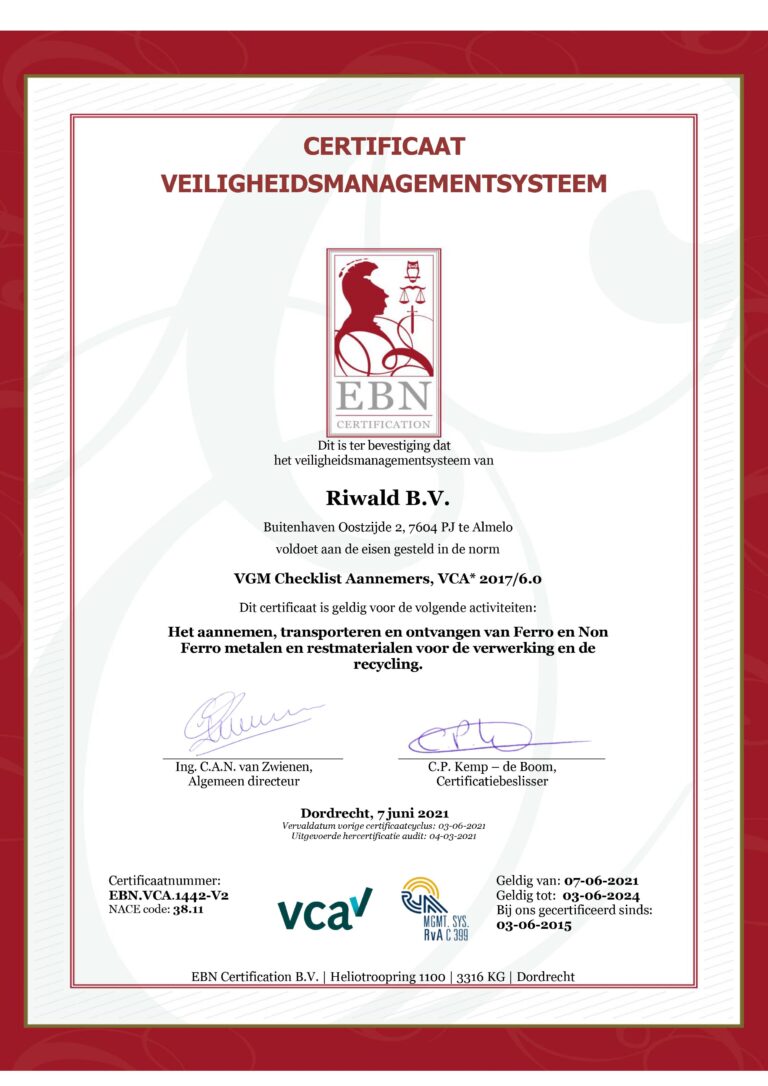 VCA-certification en VCA-system