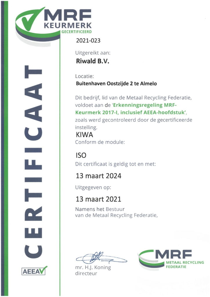 Riwald_Recycling_MRF_Certificaat
